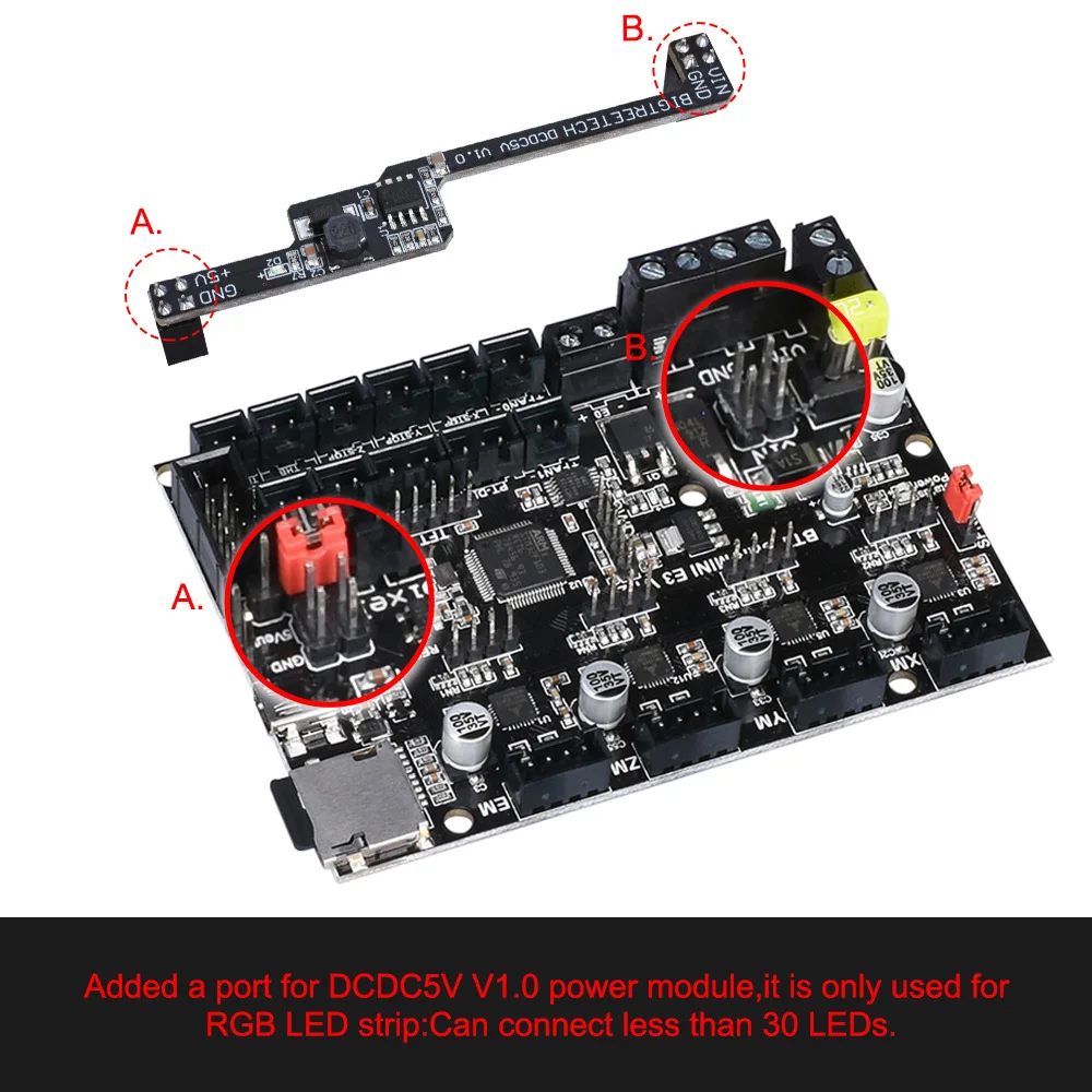 Skr Mini E3 - DCDC5V V1.0 Leistungsmodul unterstützt RGB-Licht 3D-Drucker-Zubehör