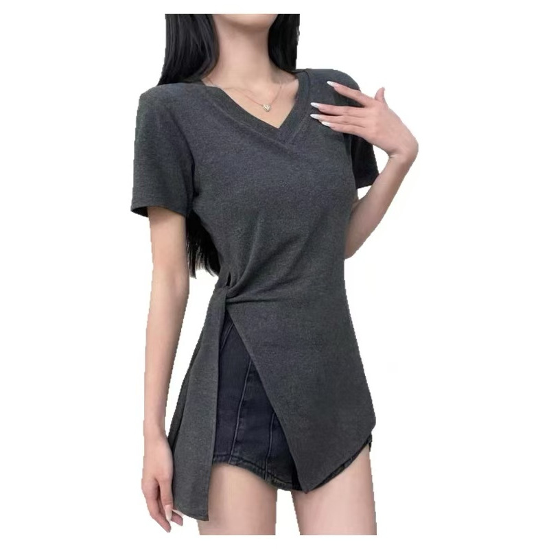 Resin Vat - Frühling und Sommer Übergrößen-Damen-T-Shirt in Unifarbe