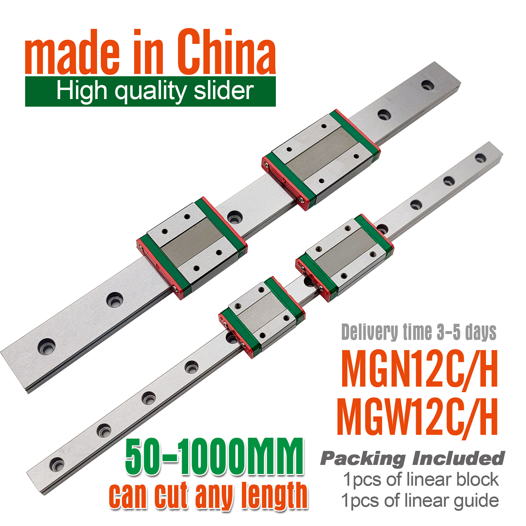 Linear Rail Mgn12H Set - Mgn12h Linear führungs schieber block 300mm
