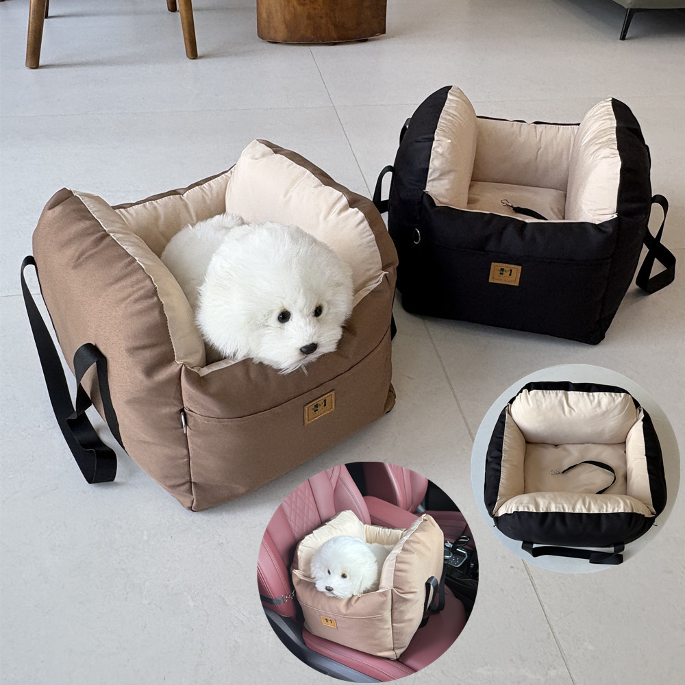Carriage Bed - Hunde-Autositzbezug Sicherheits-Wasserdichte Welpenmatte Katzentransportbox Weicher Komfort-Reise-Hunde-Autositz