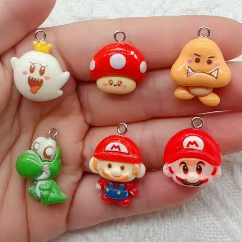 Resin - 10 Stück Cartoon-Anhänger aus Kunstharz, DIY-Schmuckherstellung,