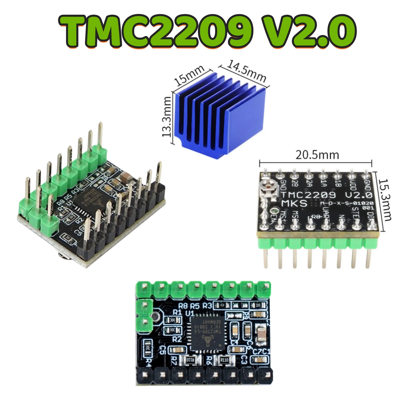 Mks Sgen - MKS TMC2209 V2.0 Schrittmotor-Treiber StepStick 2.5A