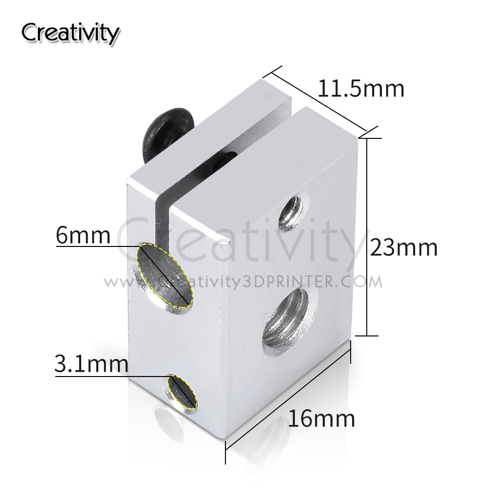 V6 PT100 Heizblock aus plattie – Direct Drive Extruder Bewertung und Preis