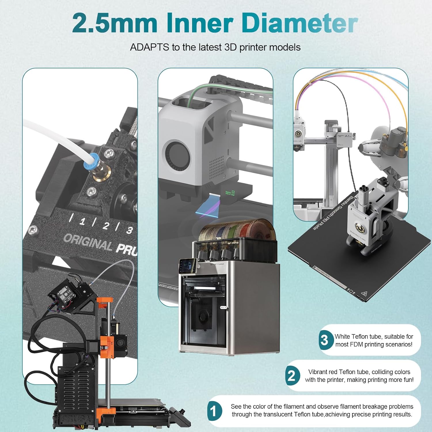 Für Bambu Lab PTFE-Schlauch 2, – Direct Drive Extruder Bewertung und Preis